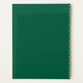 Dark Green & Sage Green Contrast Bold Script Planer (Rückseite)