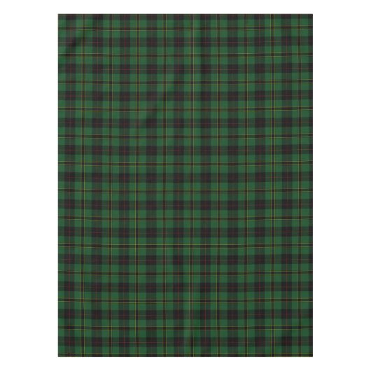 Dark Green Scottish Clan Kariert Tartan Tischdecke (Vorderseite)