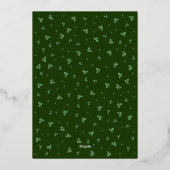 Dark Green Shamrock Flamingo St Patrick's Day Folieneinladung (Rückseite)