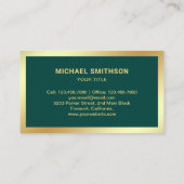 Dark Green Sightseeing Tour Bus Agent Visitenkarte (Rückseite)