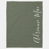Dark Green Simply Personalized Fleecedecke (Vorderseite)