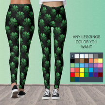 Dark Green sparkle Shamrock Clover pattern black