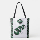 Dark Green Sport Volleyball Star | DIY Text Tasche (Rückseite)