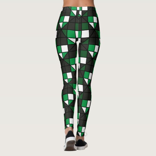 Dark green squares leggings (Rückseite)