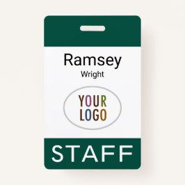 Dark Green Staff ID Name Abzeichen Reel Clip Lanya Ausweis