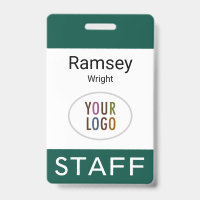 Dark Green Staff ID Name Abzeichen Reel Clip Lanya