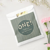 Dark Green Stripes 1st Birthday Geschenktütchen (Versiegelt)