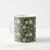 Dark green stylized yellow flowers  pattern  kaffeetasse (Vorderseite Links)