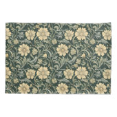 Dark green stylized yellow flowers  pattern  kissenbezug (Rückseite-Links)
