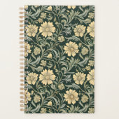 Dark green stylized yellow flowers  pattern  planer (Vorderseite)