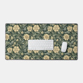 Dark green stylized yellow flowers  pattern  schreibtischunterlage (Tastatur & Maus)