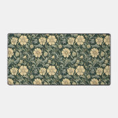 Dark green stylized yellow flowers  pattern  schreibtischunterlage (Vorderseite)