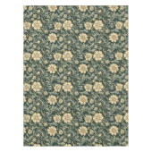 Dark green stylized yellow flowers pattern tischdecke (Vorderseite)
