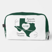 Dark Green Texas Curling Ribbon Waschbeutel (Vorderseite)