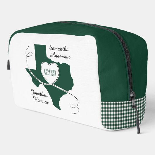 Dark Green Texas Curling Ribbon Waschbeutel (Rechte Ecke)