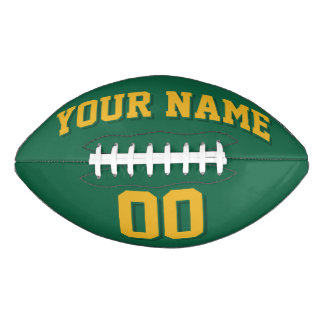 DARK GREEN UND GOLD Custom Football