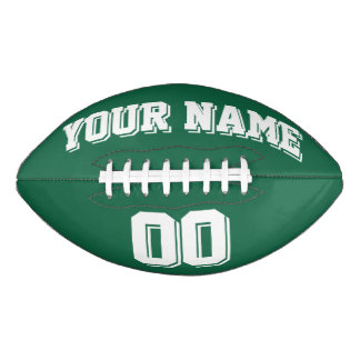 DARK GREEN UND WEISS Custom Football