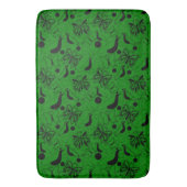 Dark Green Vintag Butterfly Bird Badematte (Vorderseite Vertikal)