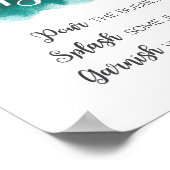 Dark Green Watercolor Mimosa Bar Poster (Ecke)