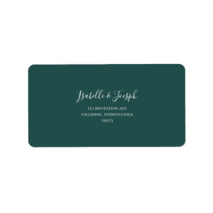 Dark Green Wedding RSVP Adressenmarken Adressaufkleber