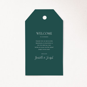 Dark Green Wedding Willkommensschilder Geschenkanhänger
