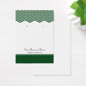 Dark Green Zickzack Custom Earring Display Card (Schreibtisch)