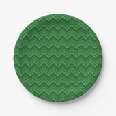 Dark Green Zig Zags Pappteller (Vorderseite)