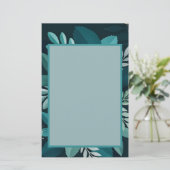 Dark Greenery Elegant Briefpapier (Stehend Vorderseite)