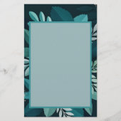 Dark Greenery Elegant Briefpapier (Vorderseite)