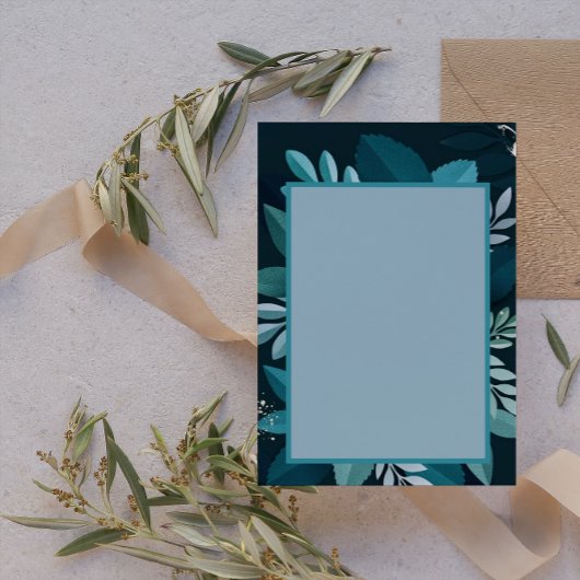 Dark Greenery Elegant Briefpapier
