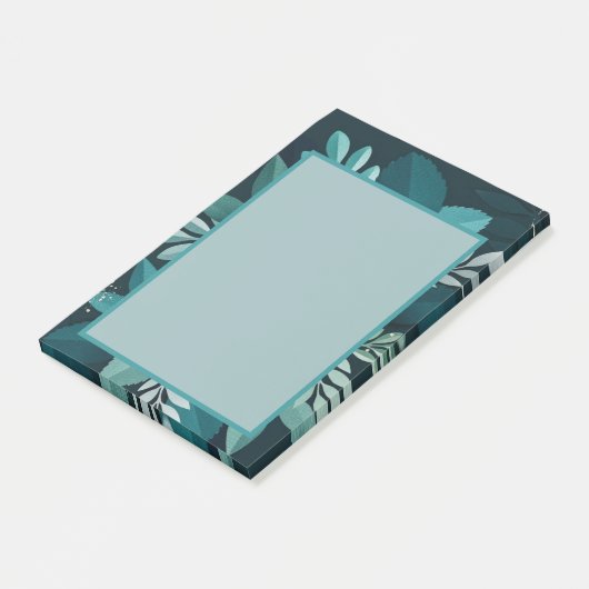 Dark Greenery Elegant Post-it Klebezettel (angewinkelt)