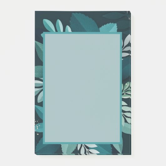 Dark Greenery Elegant Post-it Klebezettel (Vorderseite)