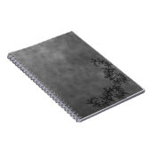 Dark Grey & Black Accent Notebook Chic Minimalist Notizblock (Rechte Seite)