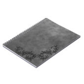 Dark Grey & Black Accent Notebook Chic Minimalist Notizblock (Linke Seite)