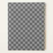 Dark Grey Gray Checkered Checkerboard Planer (Rückseite)