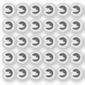 Dark Grey Pork Wedding Guests Meal Choice Aufkleber (Vorderseite)