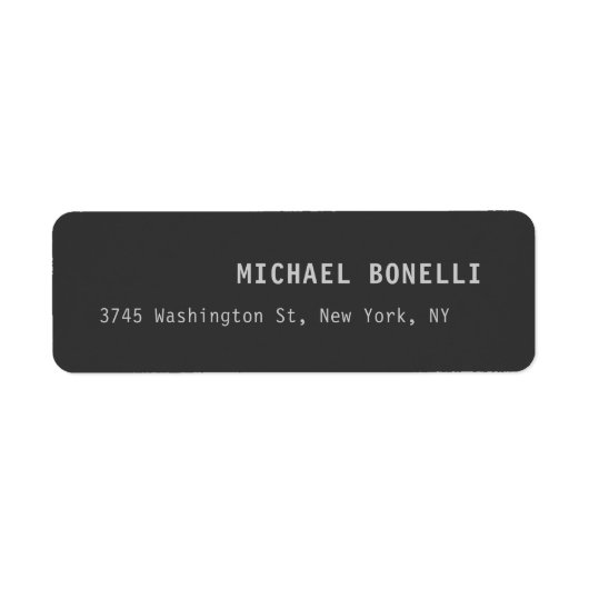 Dark Grey Professional Custom Name Address Best (Vorne)