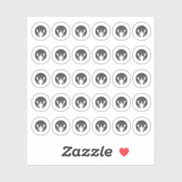 Dark Grey Seafood Wedding Place Meal Choice Aufkleber