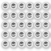 Dark Grey Vegetarian Wedding Place Meal Choice Aufkleber (Vorderseite)