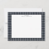 Dark Grid Frame Note Card Einladung (Vorderseite)