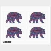 Dark Grizzle Bär Starscape Sticker (Blatt)