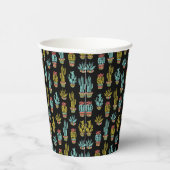 Dark Grunge Cactus Pattern Pappbecher (Rechts)