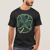 Dark Grunge Clover St Patrick T - Shirt (Vorderseite)