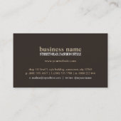 Dark Grunge Style Streetwear Business Card Visitenkarte (Rückseite)