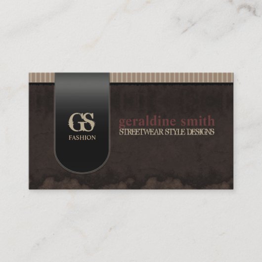 Dark Grunge Style Streetwear Business Card Visitenkarte (Vorderseite)