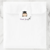 Dark Hair Girl Abschluss Danke Stickers (Tasche)