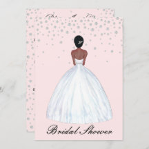 Dark Hair Skin Bride Illustration Brautparty