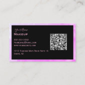 Dark Haired Makeup Lady Lila Visitenkarte (Rückseite)