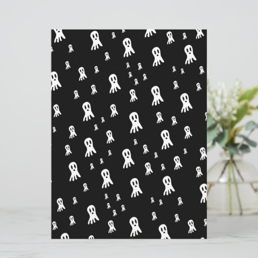 Dark Halloween Ghosts Einladung (Stehend Vorderseite)