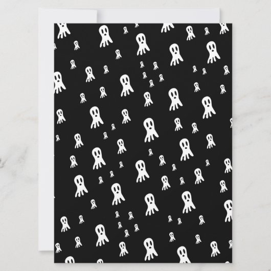 Dark Halloween Ghosts Einladung (Vorderseite)